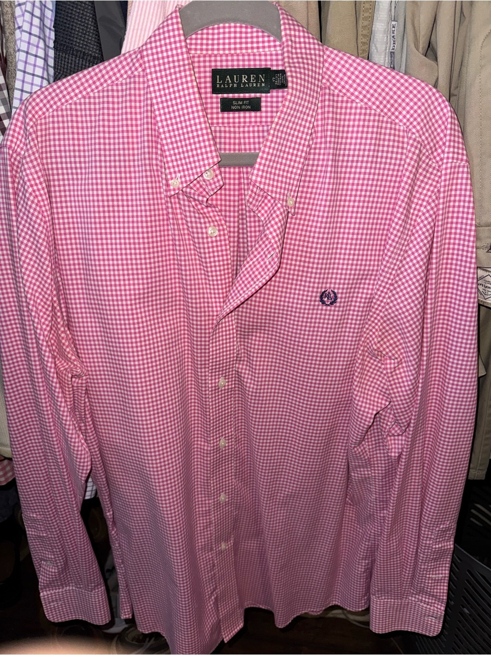 Lauren Ralph Lauren Pink Gingham Button-Down Shirt